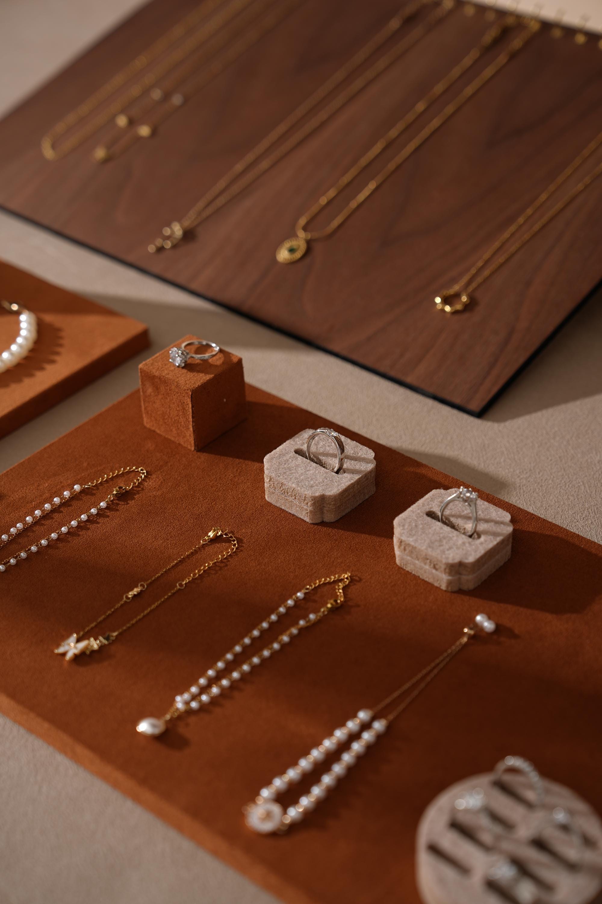Caramel/Beige Jewelry Display Set for Markets, Booths & Boutiques