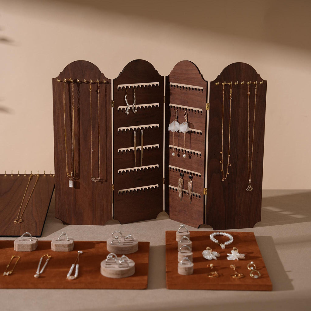 Caramel/Beige Jewelry Display Set for Markets, Booths & Boutiques