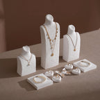 Ultra White Plaster 10-Piece Jewelry Display Set