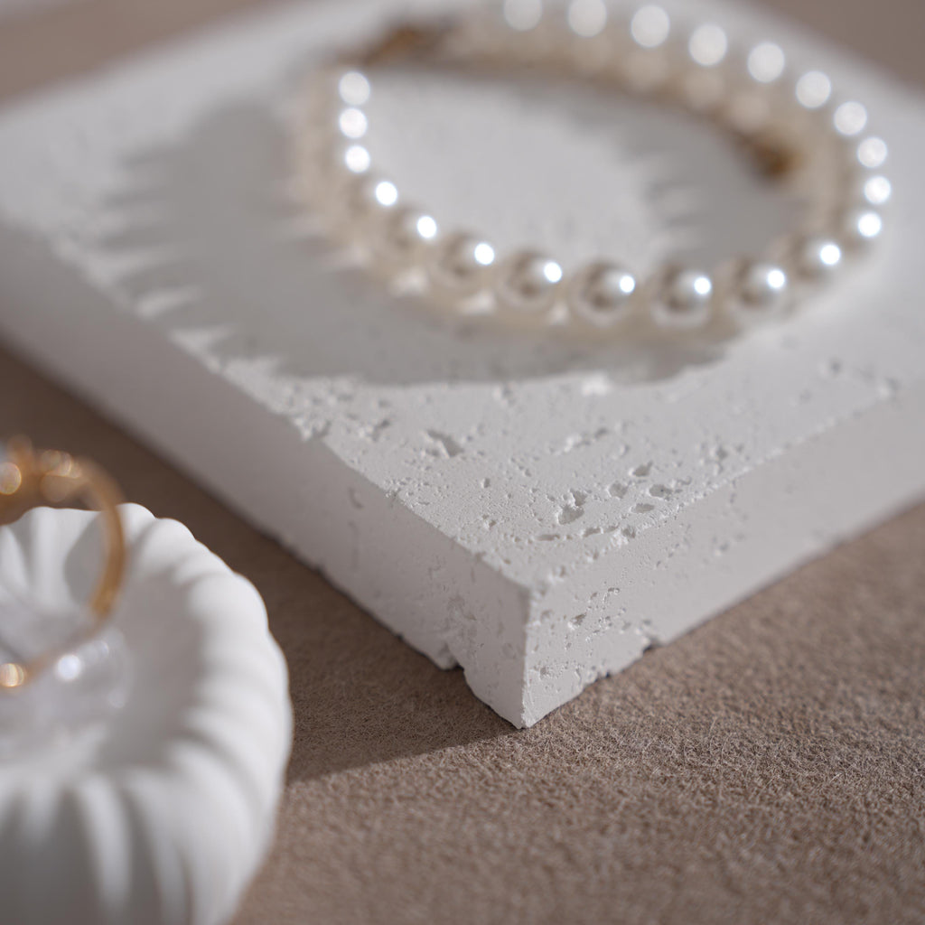 Plaster Jewelry Display Set, Ring Tray, Earring Stand, Necklace Display Props, Handmade Boutique Craft Fair Market Display