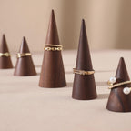 Walnut Wood Ring Cone Stand – Boutique Ring Holder Display