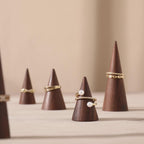 Walnut Wood Ring Cone Stand – Boutique Ring Holder Display