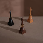 Black Walnut Beechwood Ring Holder: Bishop Style Jewelry Display Stand