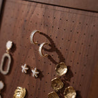 Walnut Veneer Jewelry Display Set: Portable Booth Organizer