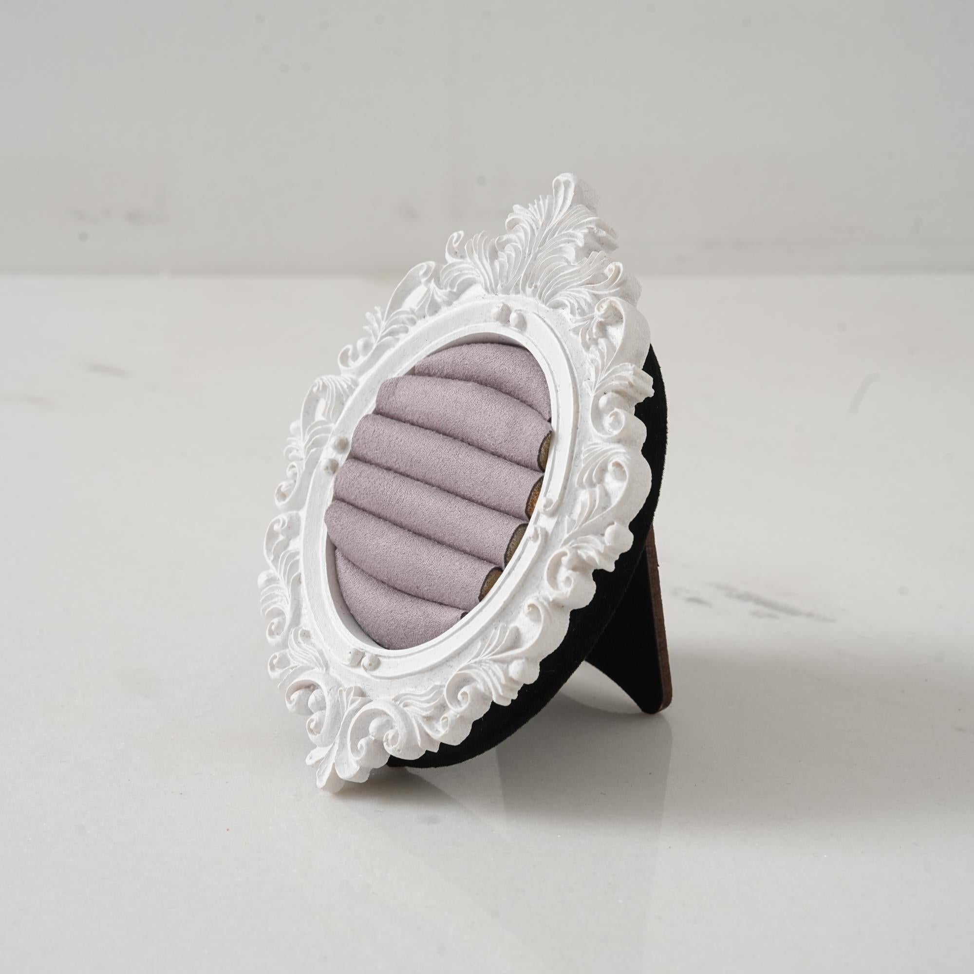 White Vintage Style Ring Holder