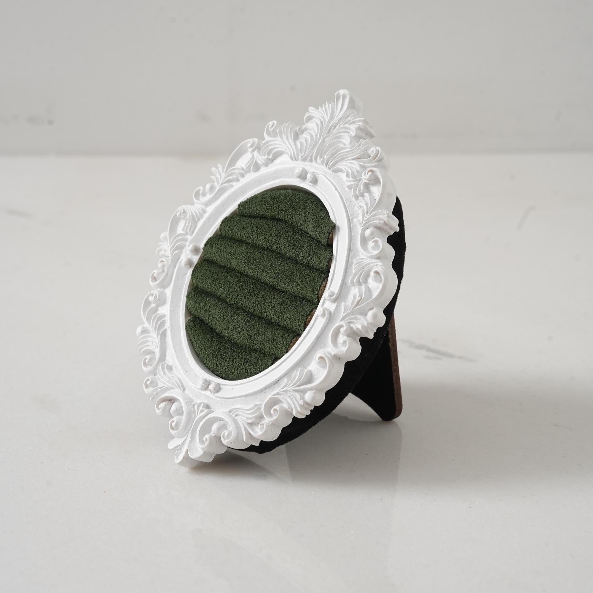 White Vintage Style Ring Holder