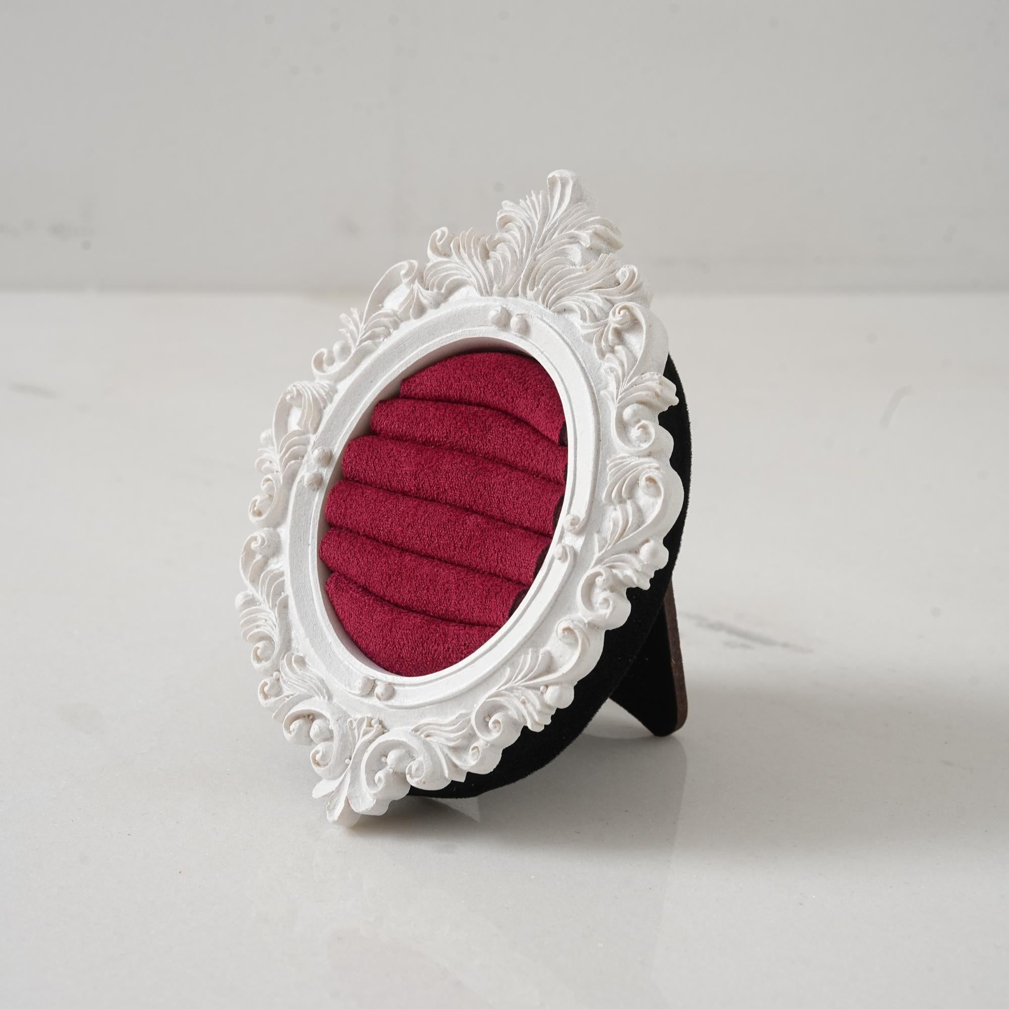White Vintage Style Ring Holder