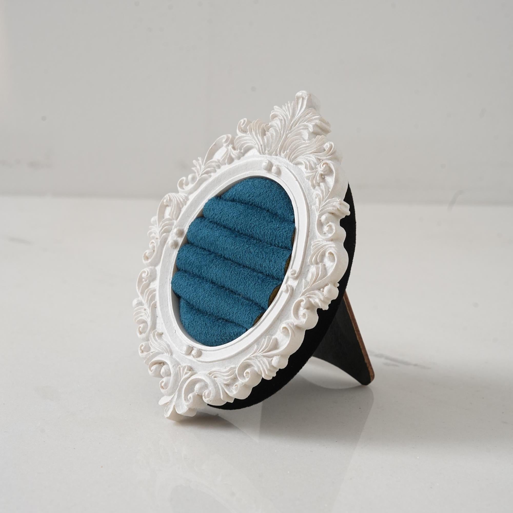 White Vintage Style Ring Holder