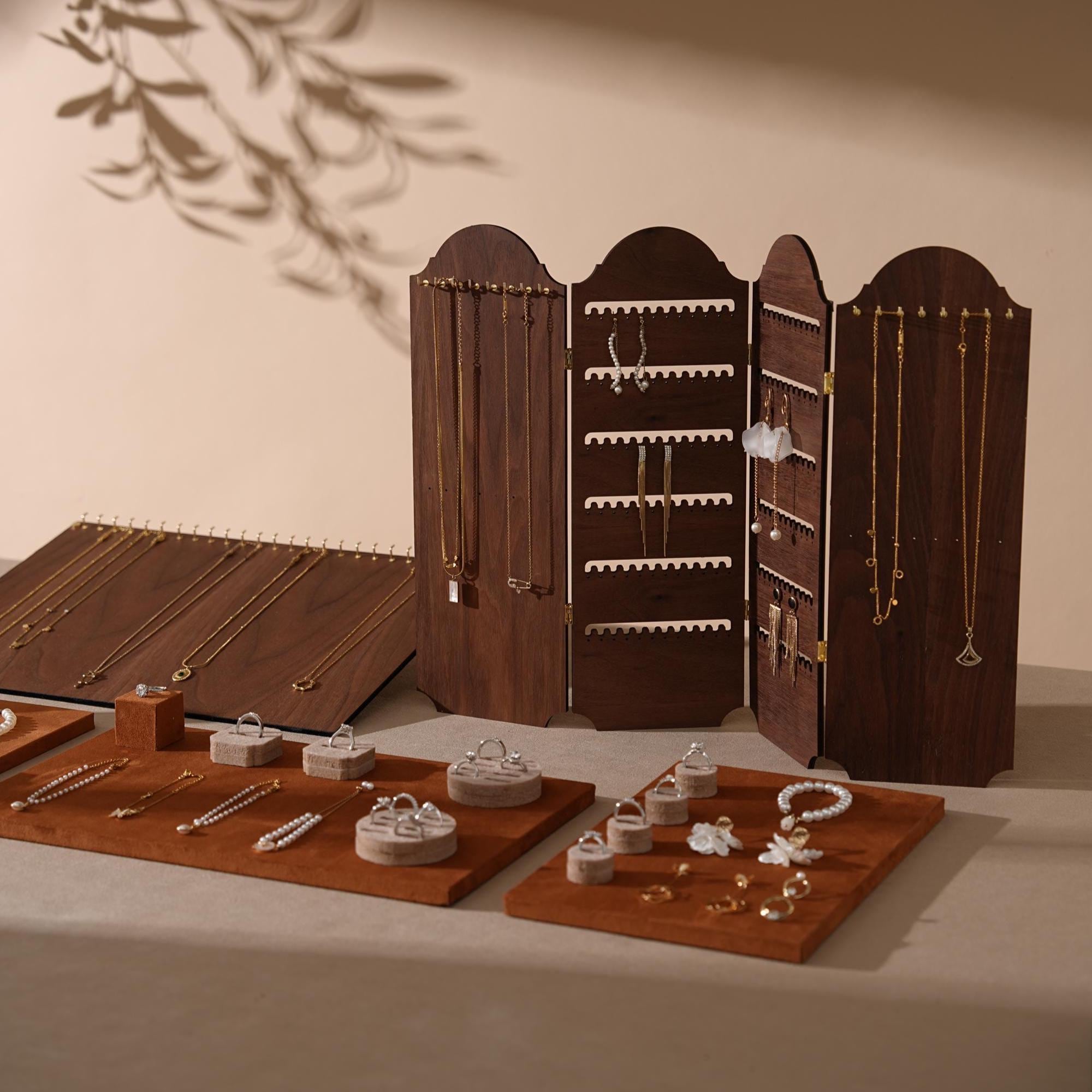Caramel/Beige Jewelry Display Set for Markets, Booths & Boutiques