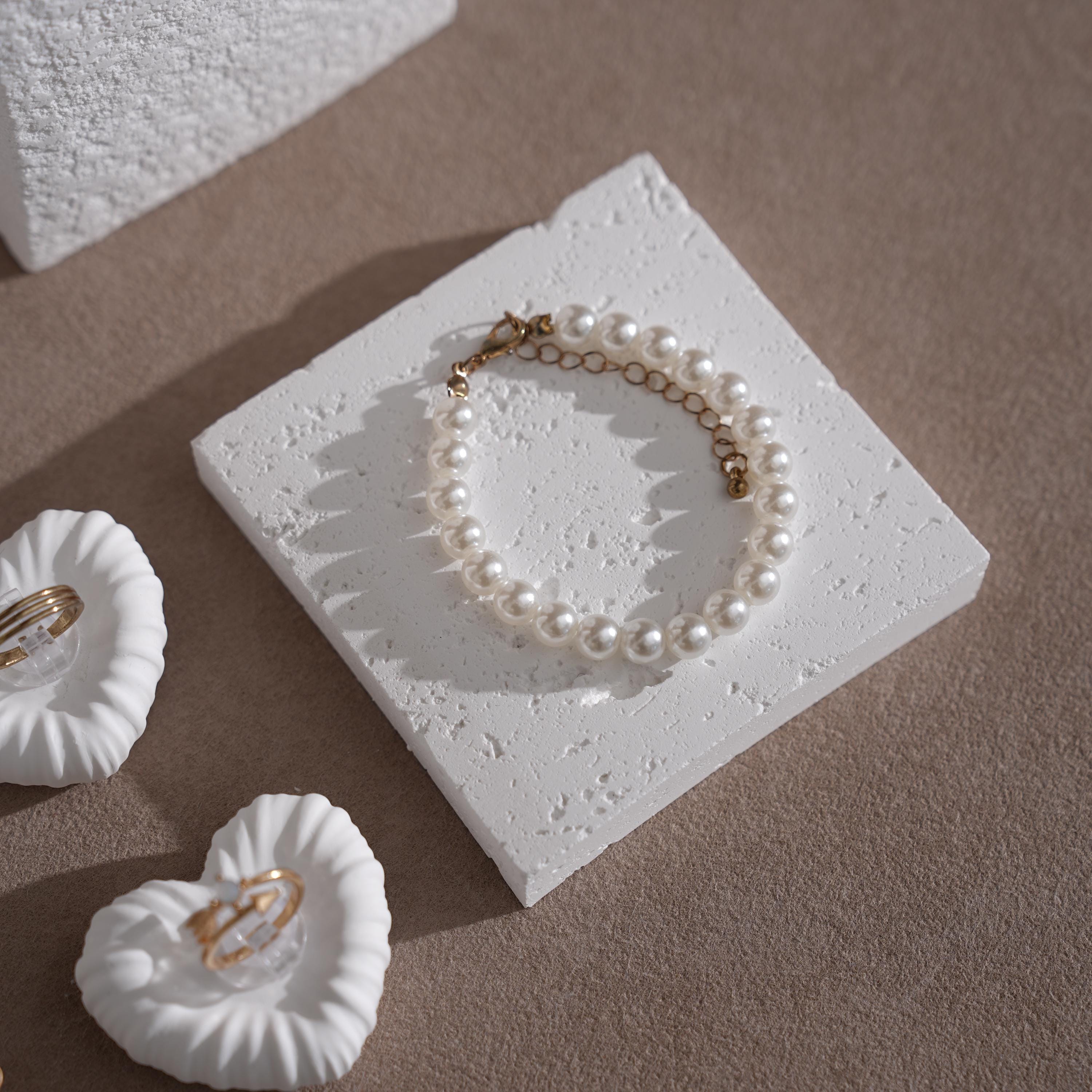 Plaster Jewelry Display Set, Ring Tray, Earring Stand, Necklace Display Props, Handmade Boutique Craft Fair Market Display