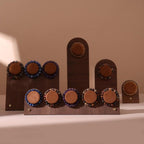 Walnut Veneer Bracelet Display Stand for Crystal Shops & Jewelry Boutiques