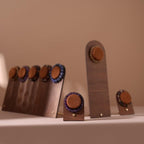 Walnut Veneer Bracelet Display Stand for Crystal Shops & Jewelry Boutiques
