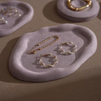 Lavender Vegan Suede Jewelry Display Dish: Ring, Bracelet, Necklace Holder