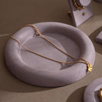 Lavender Vegan Suede Jewelry Display Dish: Ring, Bracelet, Necklace Holder