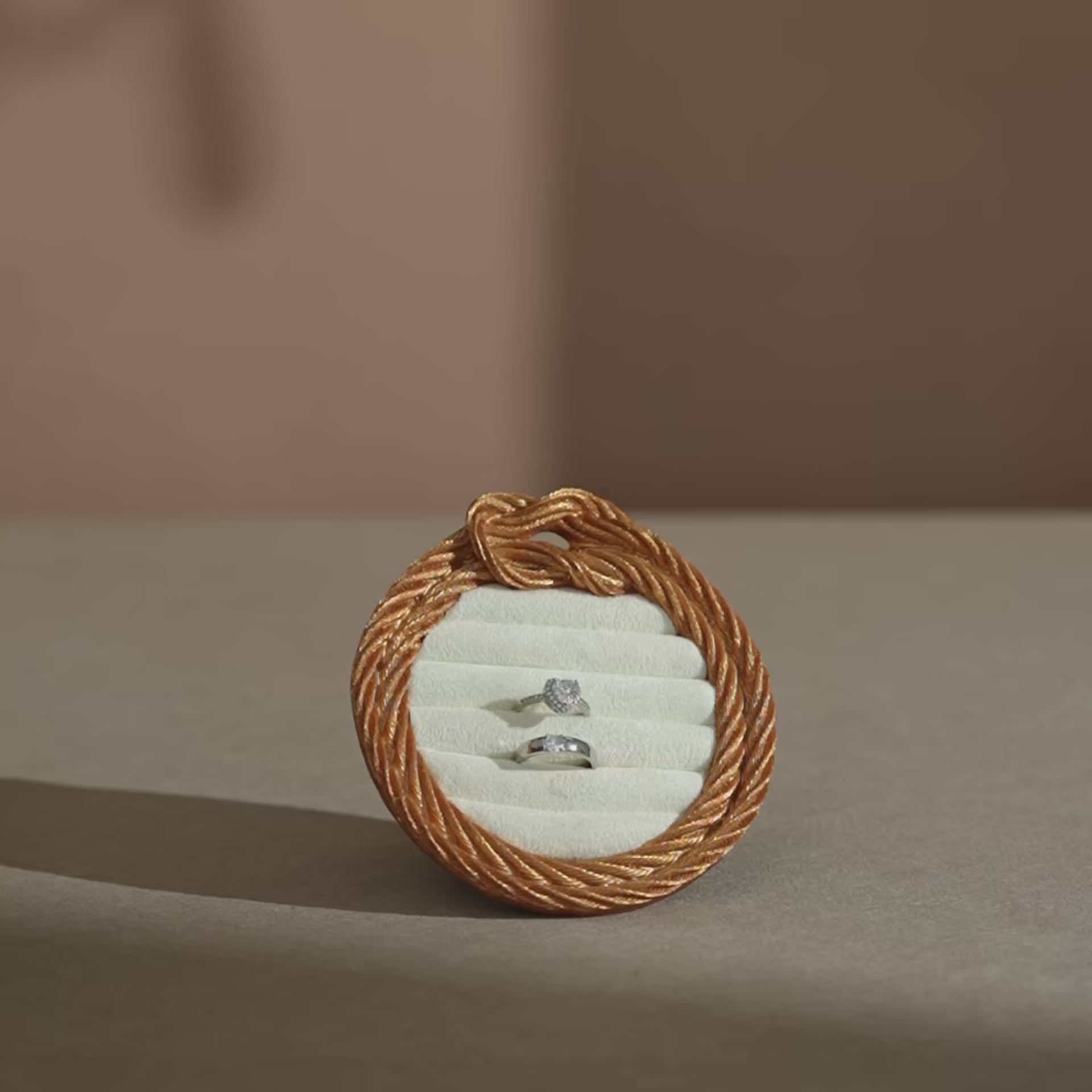 Cream White Vegan Suede Jewelry Display Set