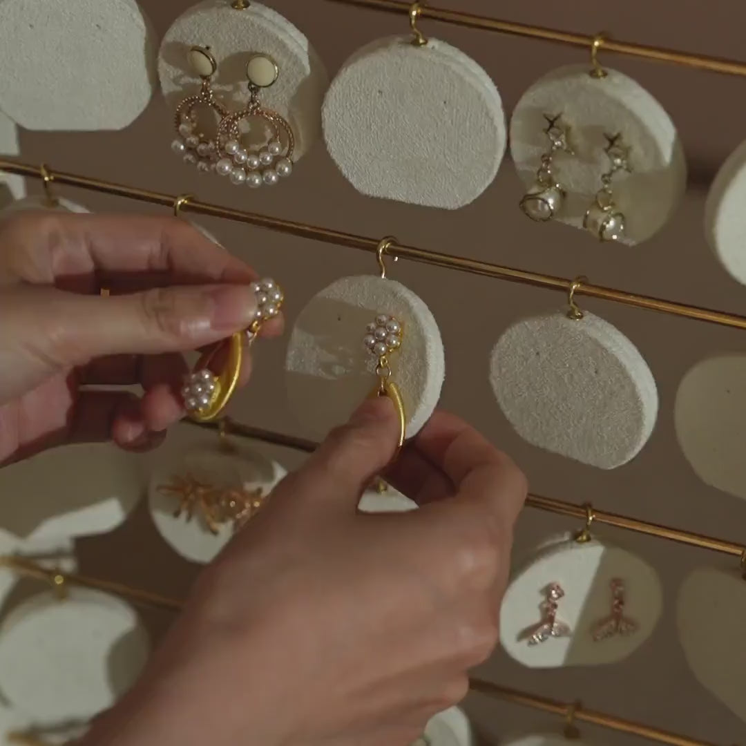 Minimalist Wood Earring Stand - Artisan Jewelry Organizer