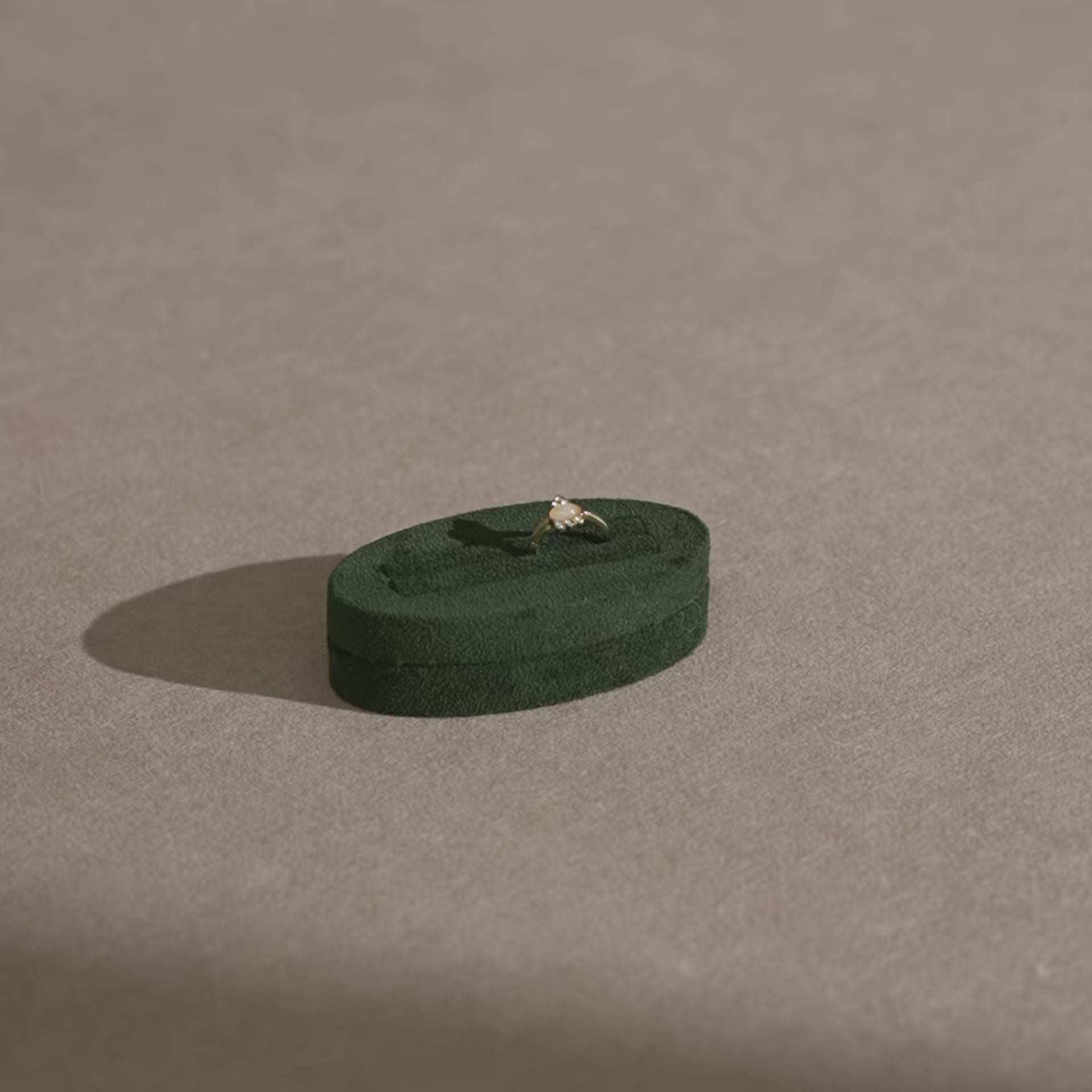 Forest Green Vegan Suede Jewelry Display 24 PCs Set