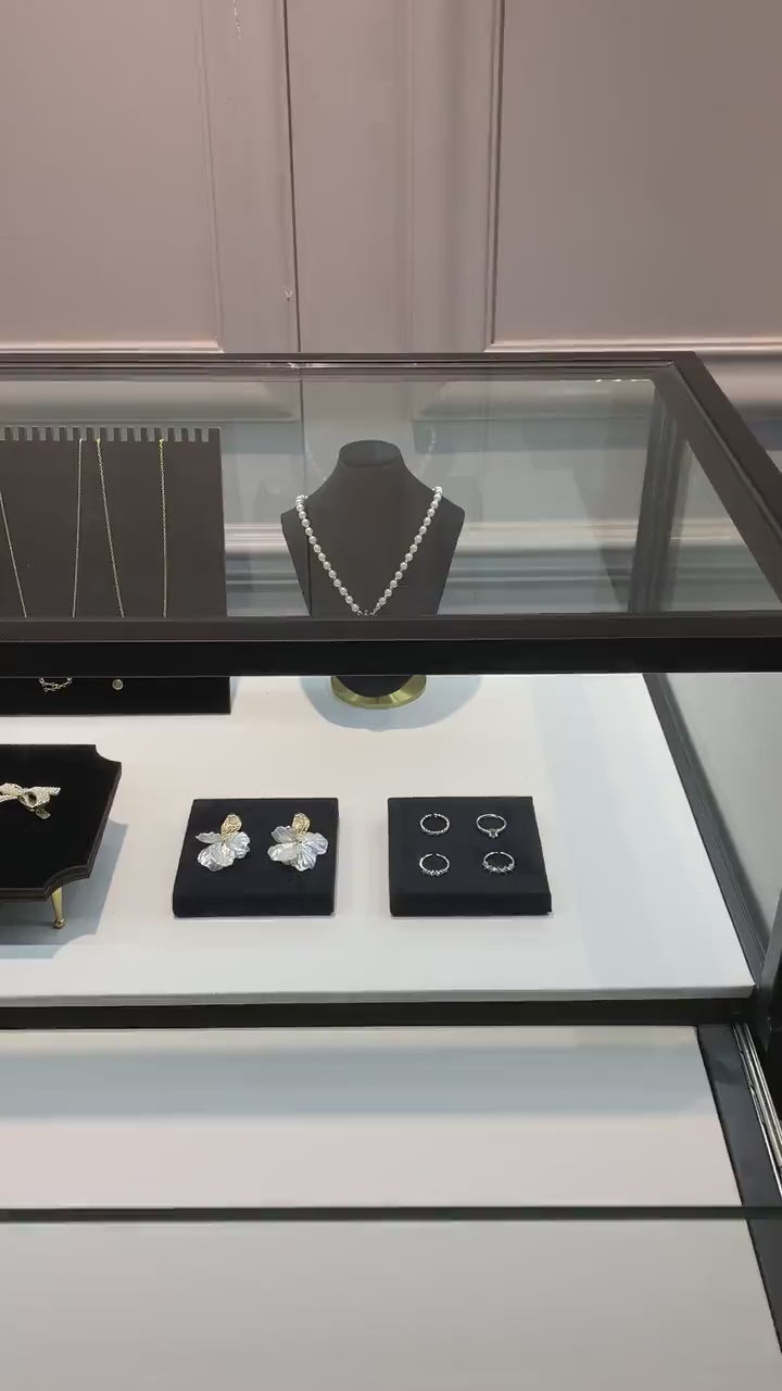 Black Suede Jewelry Display Set