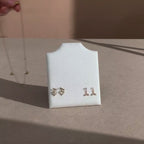 Easel Earring & Necklace Storage Bust – Flat Display Board with Kickstand, Earring Holder, Vegan Suede, 3 Sizes