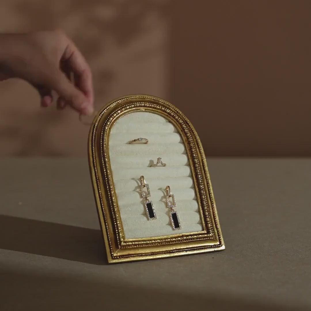 Gold Arch Jewelry Stand