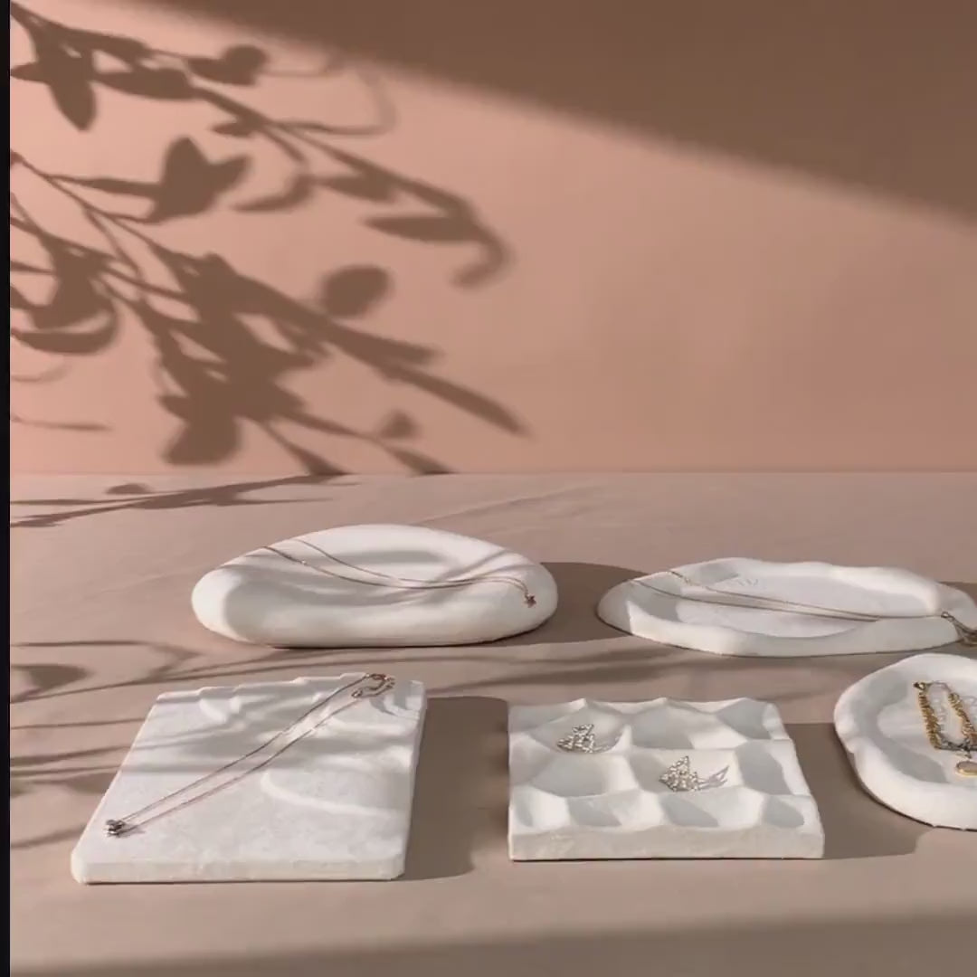 Minimalist Suede Jewelry Trays