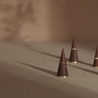 Walnut and Brass Ring Cone