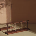 Elegant Walnut Necklace and Bracelet Stand