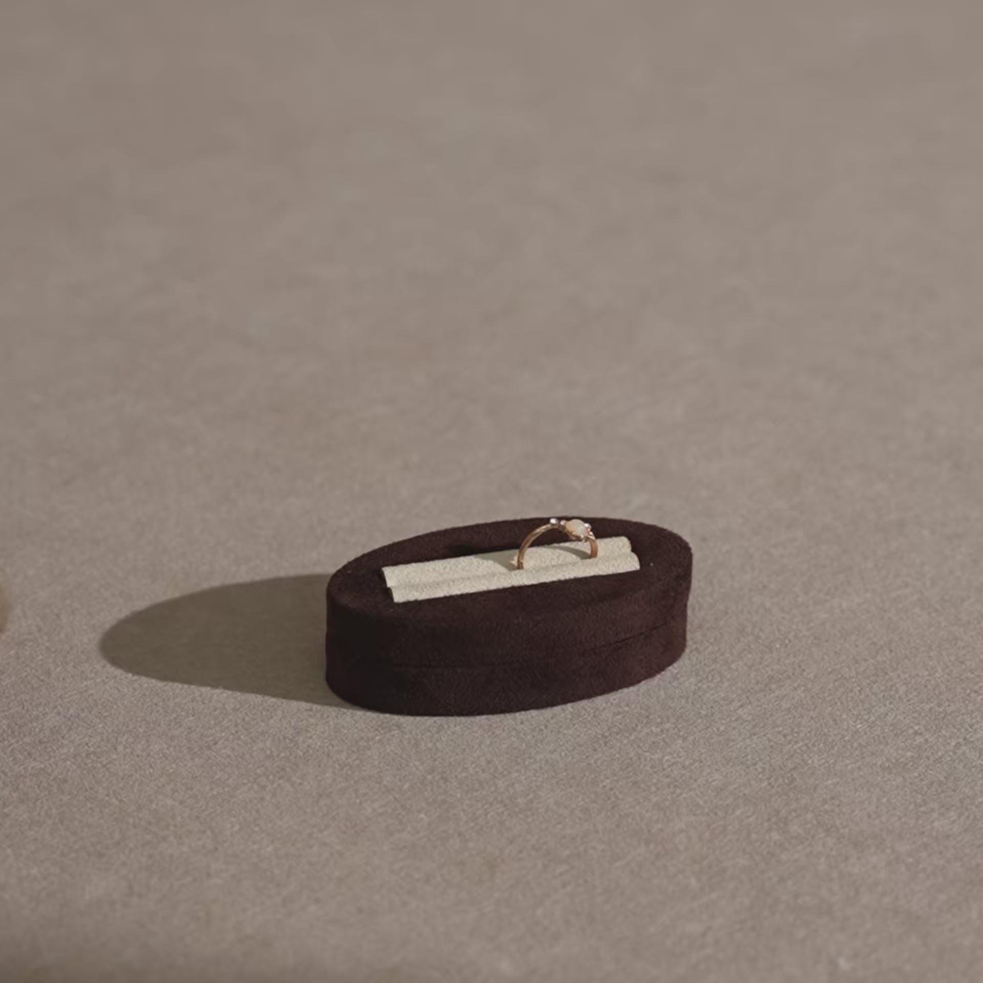 Ensemble Jewelry Display Set for Retail Counter & Product Photography, Vegan Suede Ring Trays & Risers
