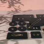 Black Slate Jewelry Display Set: Boutique Showcase Organizer