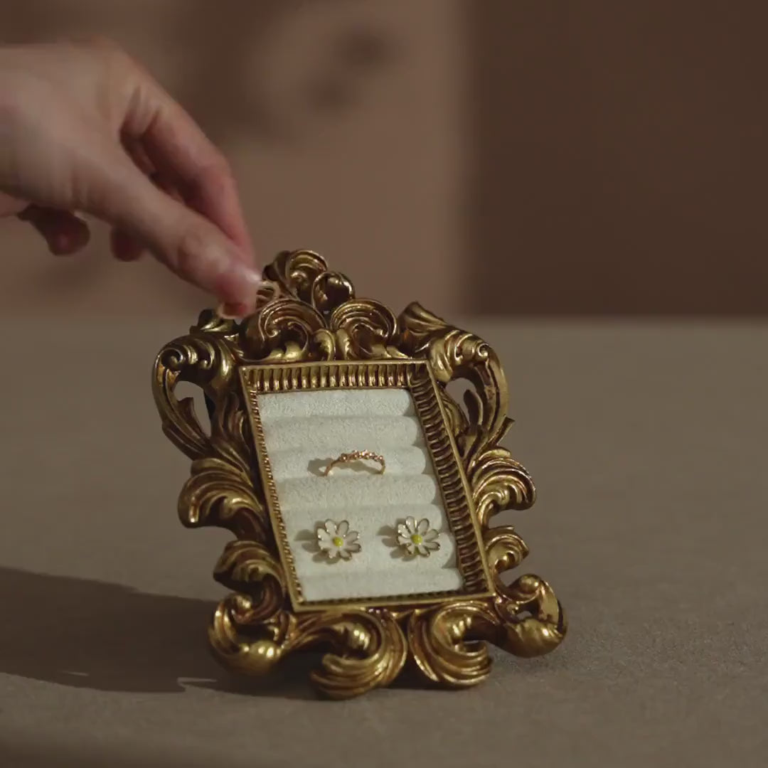 Gold Rococo Jewelry Frame