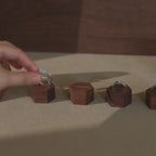 Walnut Veneer Jewelry Display Set