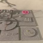 Beige Felt Jewelry Display Set