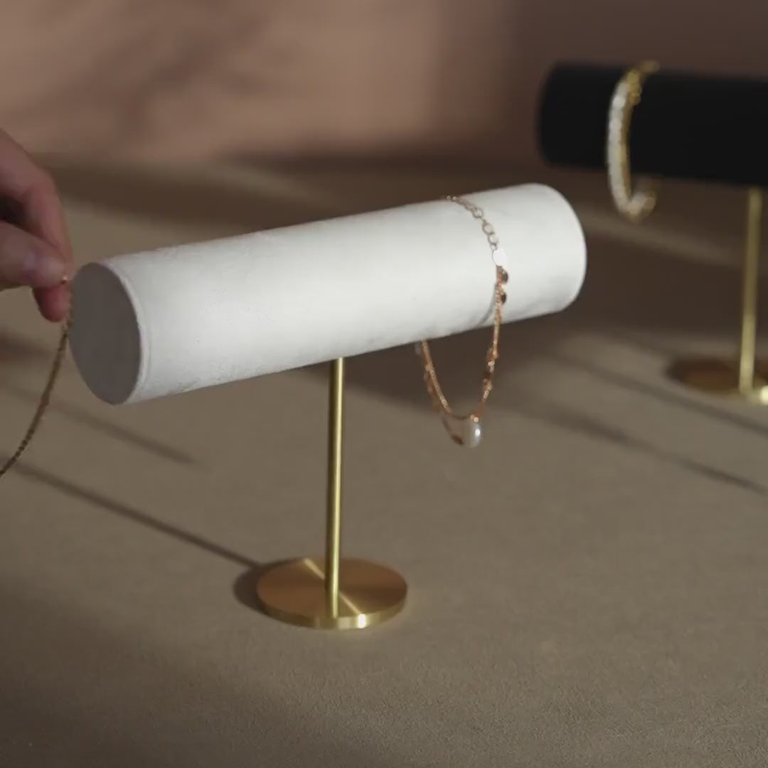 T-Bar Brass Jewelry Stand