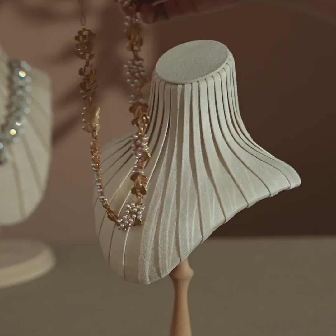 Suede Necklace Bust Stand