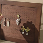 Walnut Veneer Jewelry Display Set: Portable Booth Organizer
