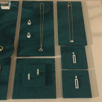 Dark Green Felt Jewelry Display Set