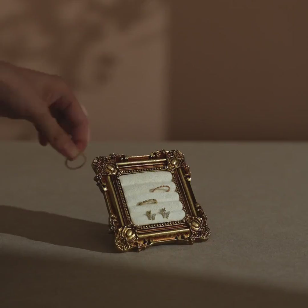Rococo Square Jewelry Holder for Rings and Earrings