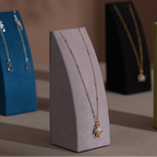 Dune Necklace & Earring Display Stand, Weighted Vegan Suede
